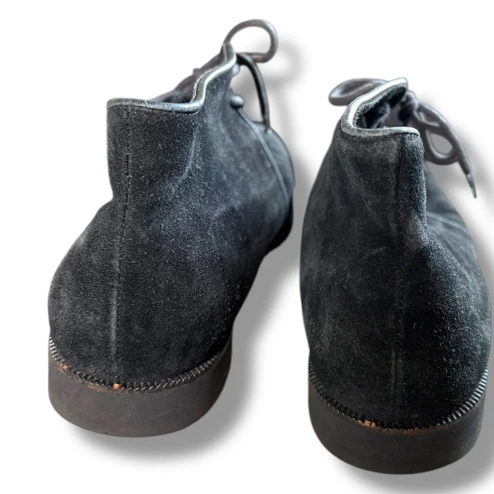 Salvatore Ferragamo Black Suede Fur Lined Chukka Boots Women‎ 8